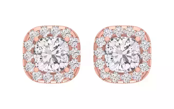 Women Stud Earrings 3dm STL OBJ FBX Renders Details