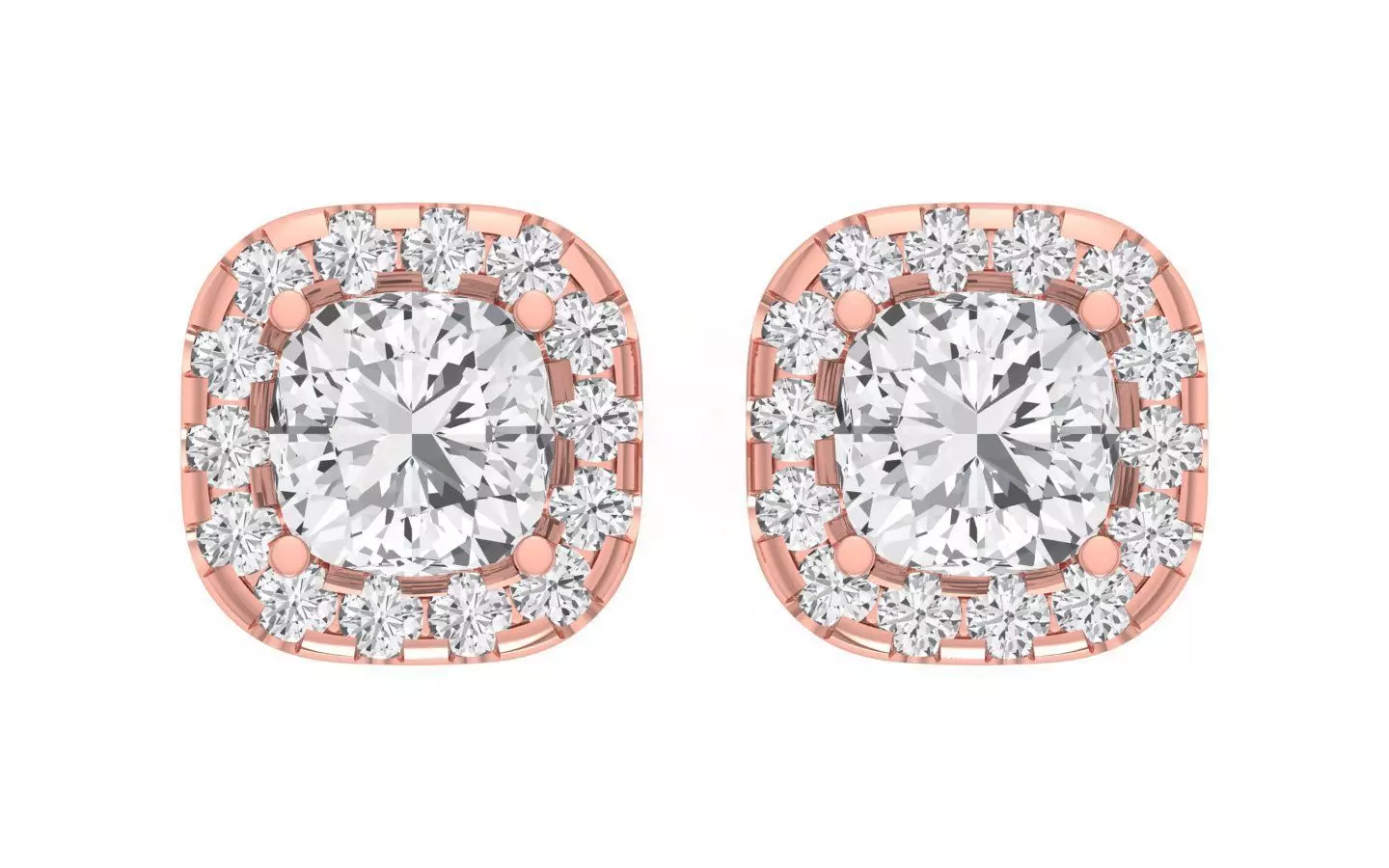 Women Stud Earrings 3dm STL OBJ FBX Renders Details 3D print model