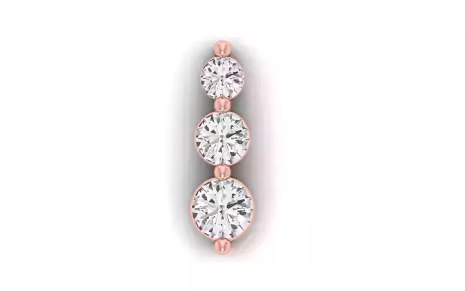 Women Pendants 3 Stone Pendant 3D print model