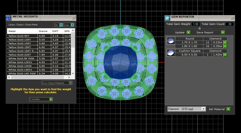 Women Pendants Double Halo Pendant 3D print model_3