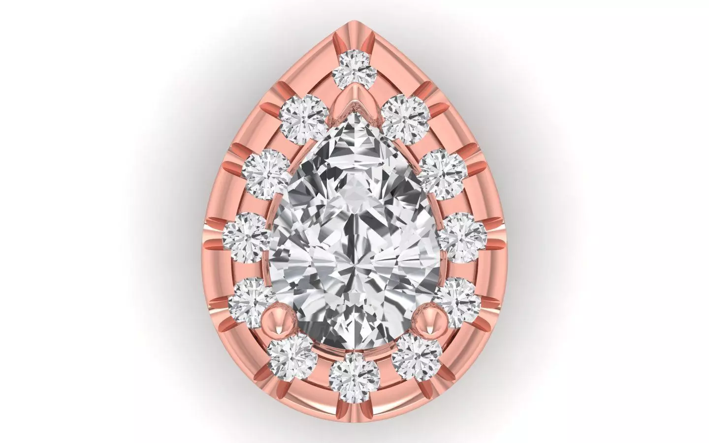 Women Pendants Pear Stone Pendant 3D print model_0