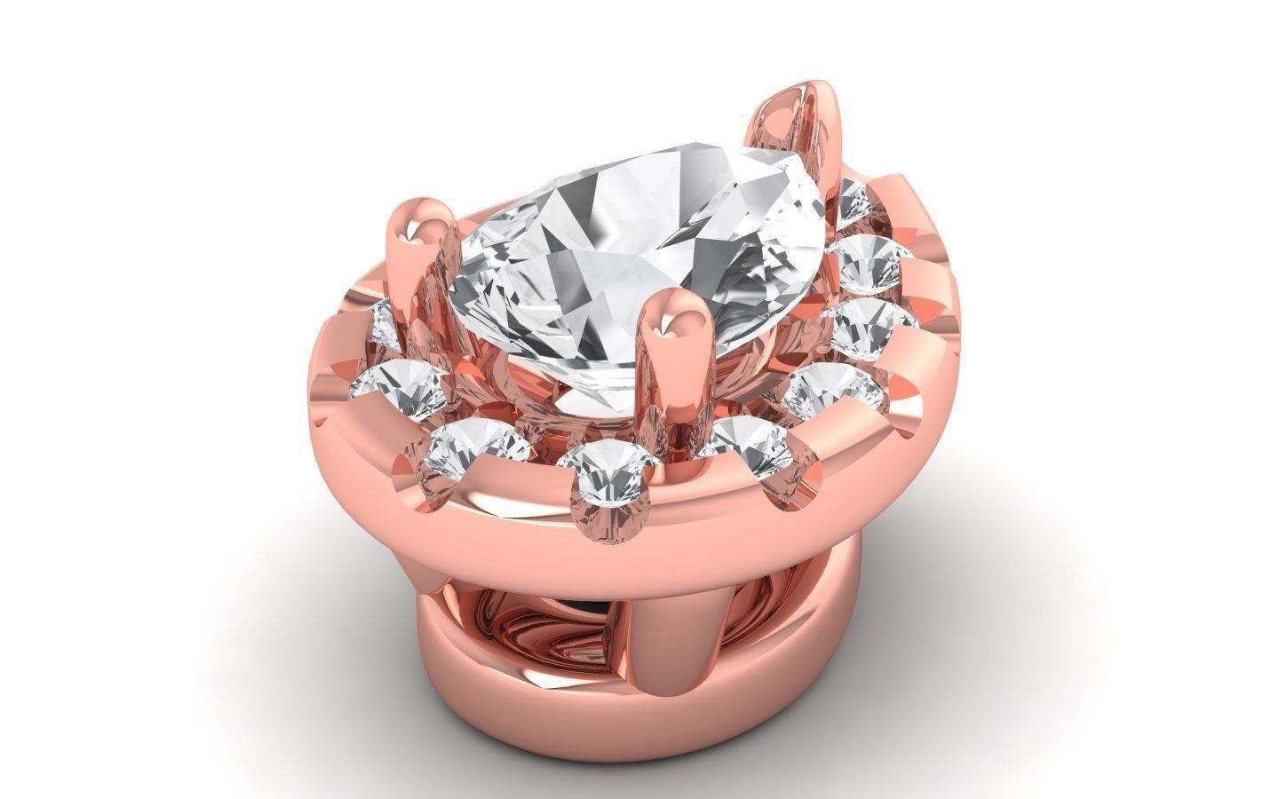 Women Pendants Pear Stone Pendant 3D print model_2