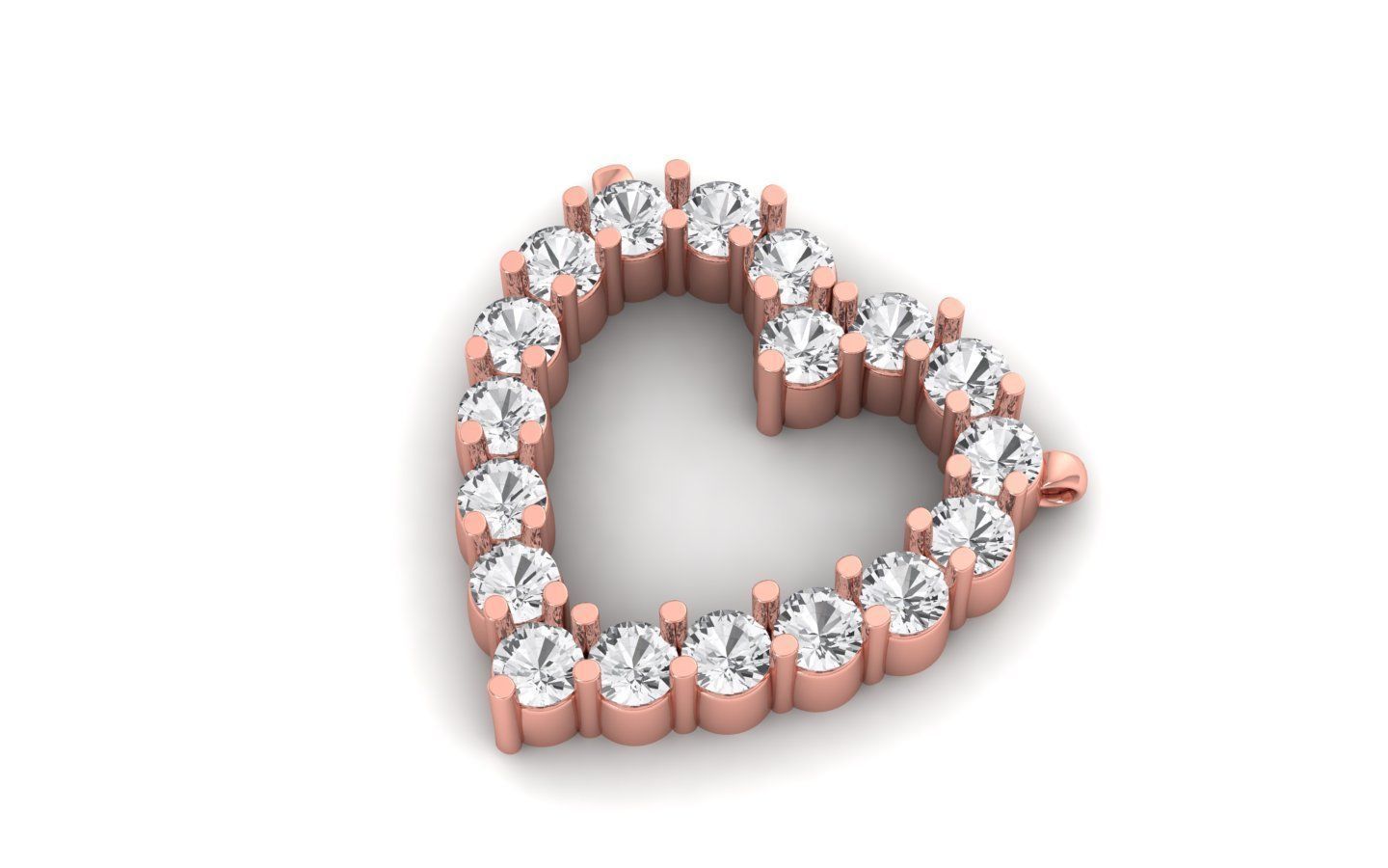 Heart Pendants 3dm STL OBJ FBX Renders Details 3D print model_2