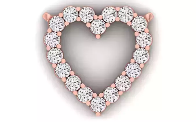 Heart Pendants 3dm STL OBJ FBX Renders Details 3D print model