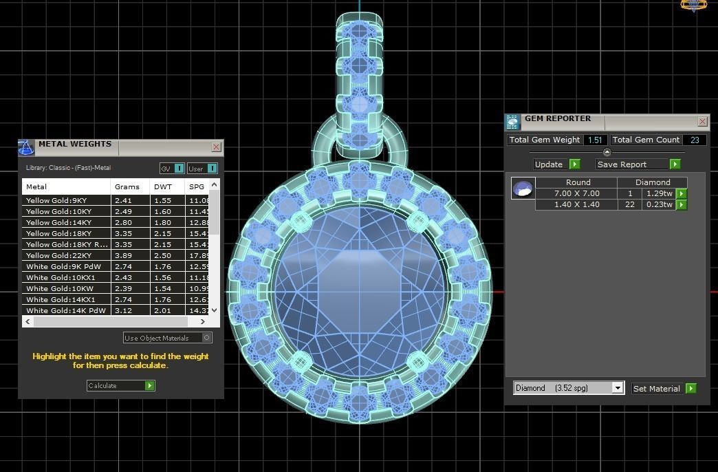 Women Pendants 3dm STL OBJ FBX Renders Details 3D print model_4