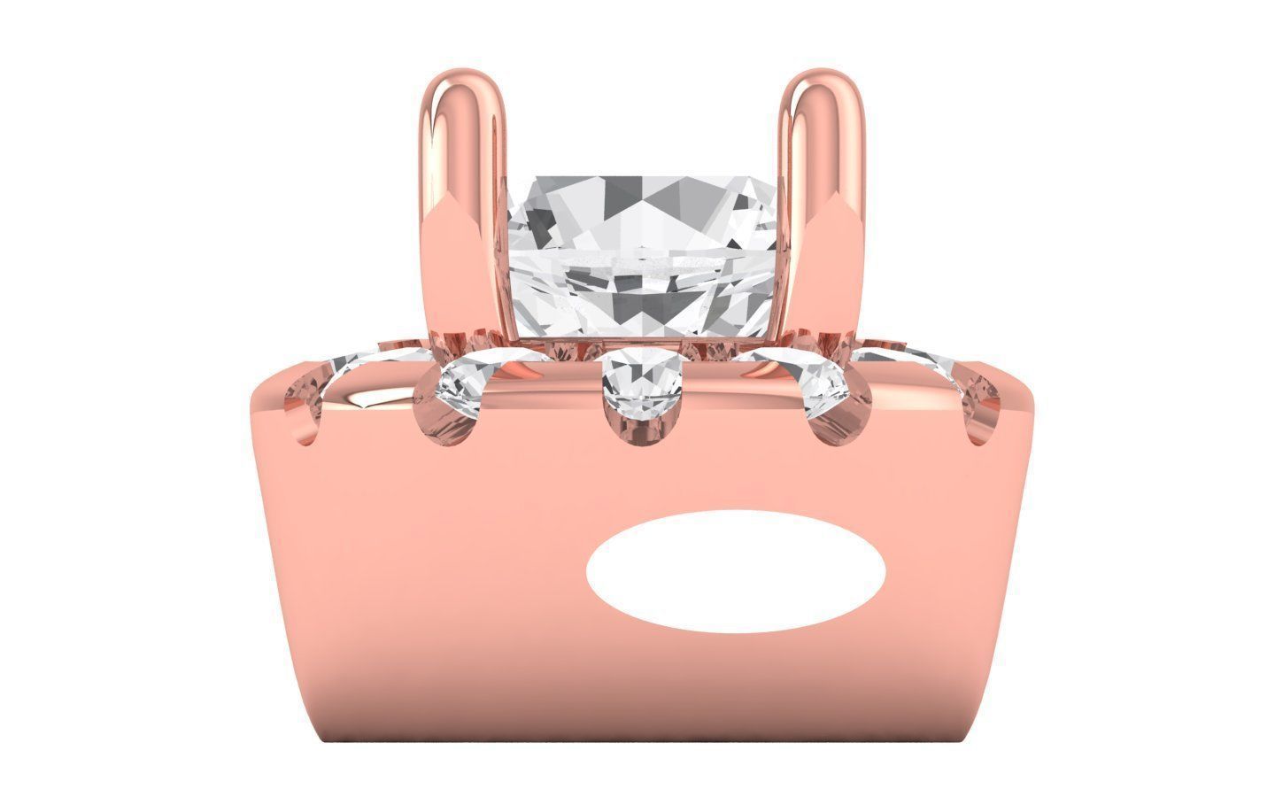 Women Pendants Oval Pendant 3D print model_3