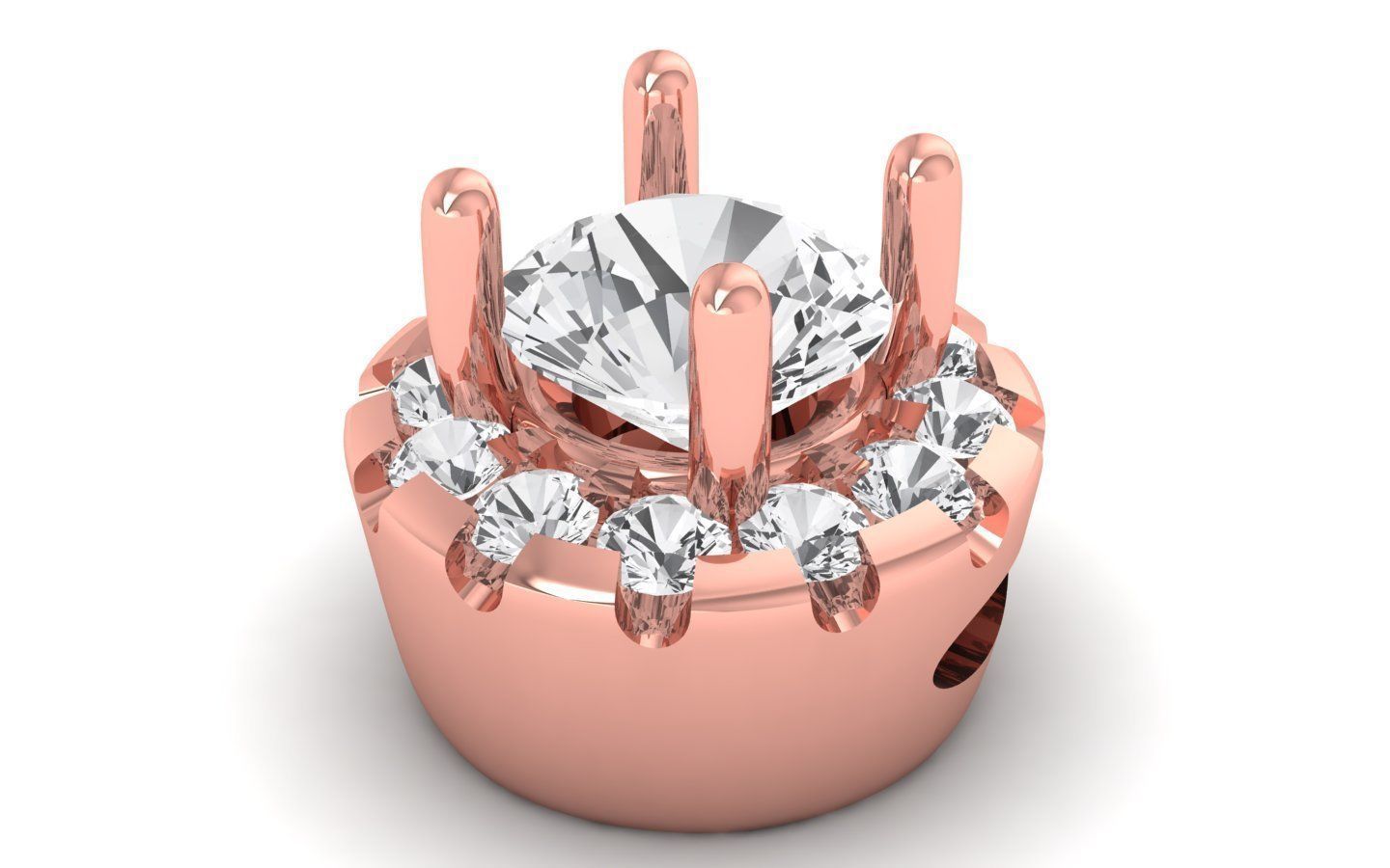 Women Pendants Oval Pendant 3D print model_1