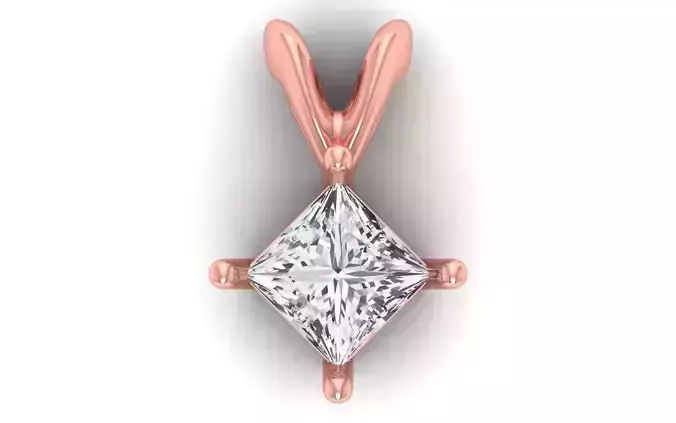 Princess Stone Pendant Women Pendants 3D print model