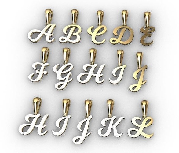 Liontin Initial Name  Jewellery 3D print model