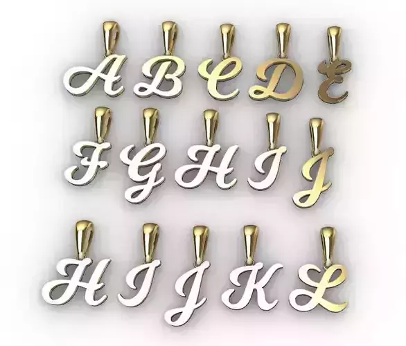 Liontin Initial Name  Jewellery