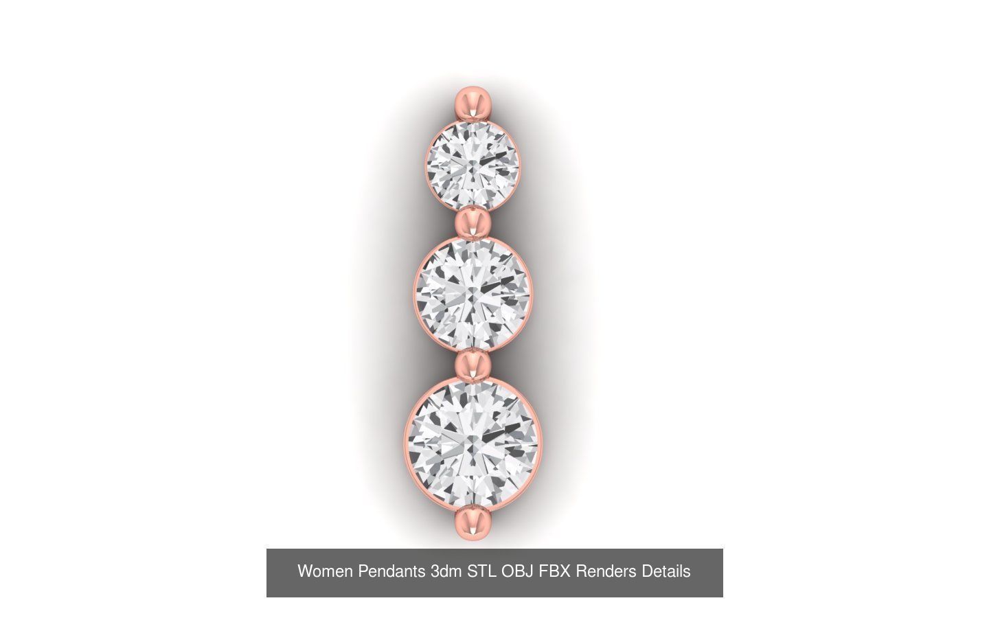 21 Solitaire Pendants 3dm STL OBJ FBX Renders Details Collection _1