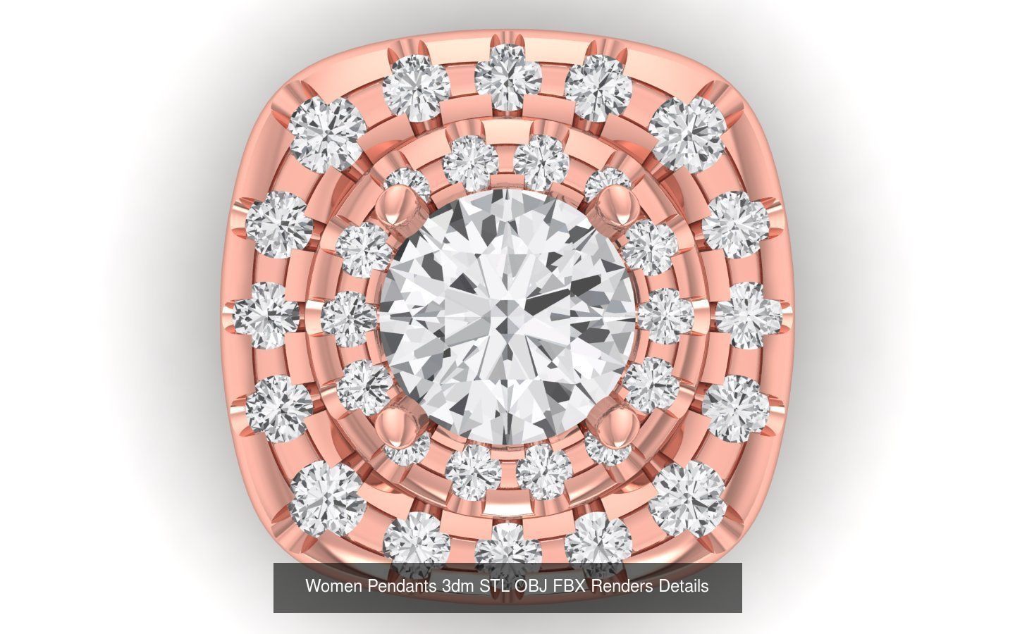 21 Solitaire Pendants 3dm STL OBJ FBX Renders Details Collection _10