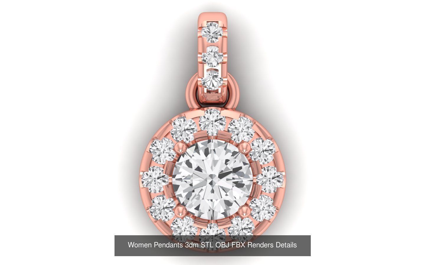 21 Solitaire Pendants 3dm STL OBJ FBX Renders Details Collection _12