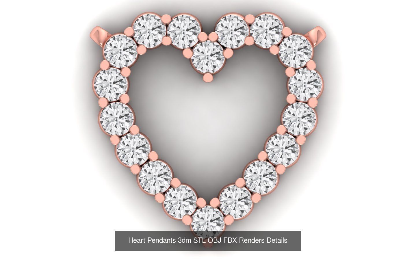 21 Solitaire Pendants 3dm STL OBJ FBX Renders Details Collection _5