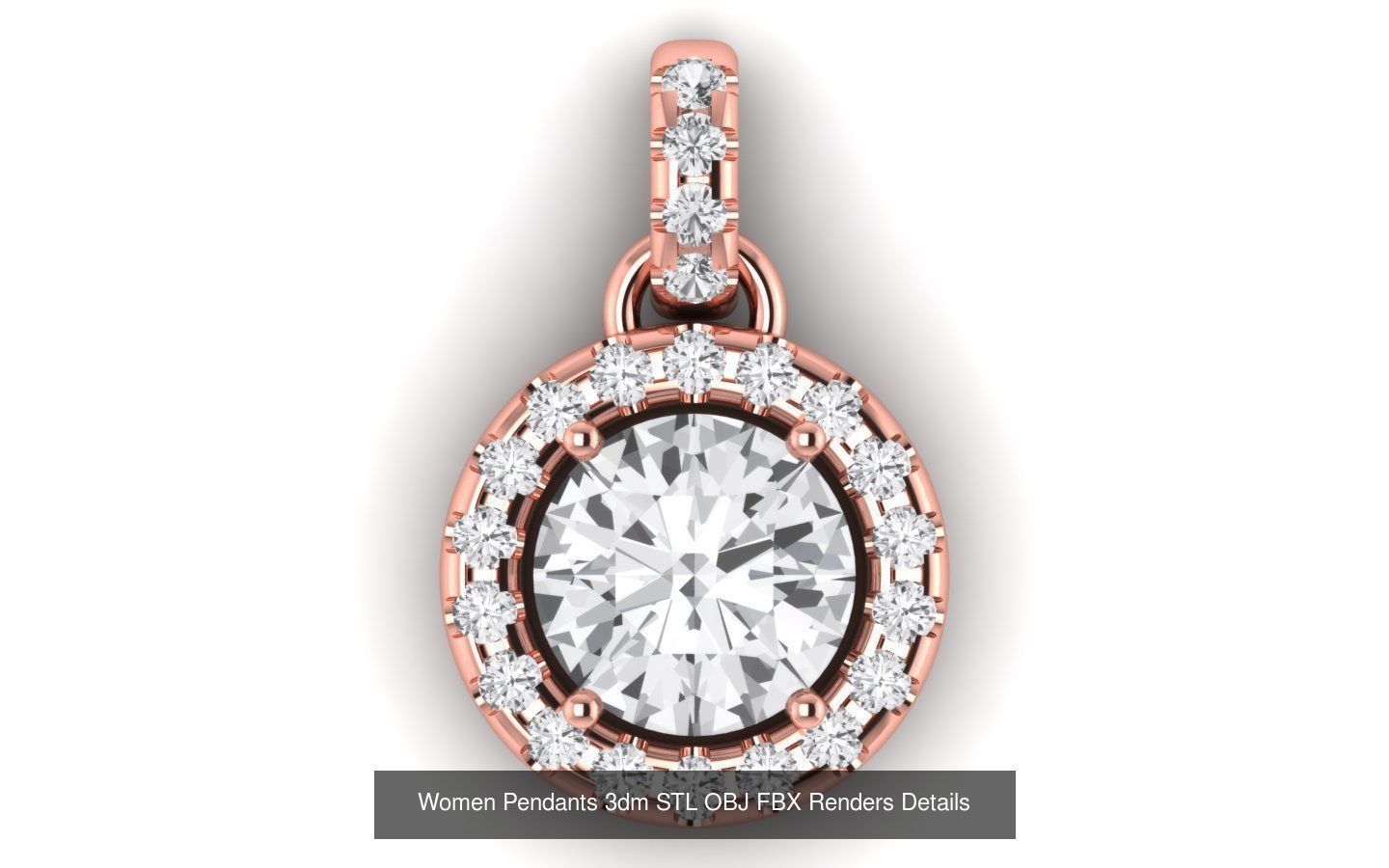 21 Solitaire Pendants 3dm STL OBJ FBX Renders Details Collection _13