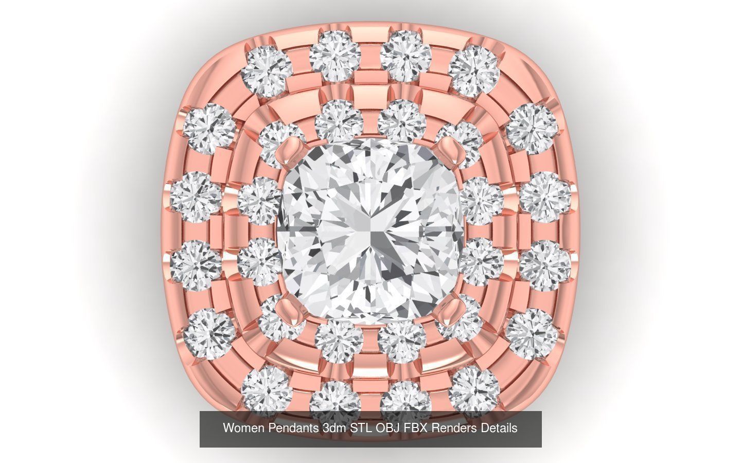 21 Solitaire Pendants 3dm STL OBJ FBX Renders Details Collection _2