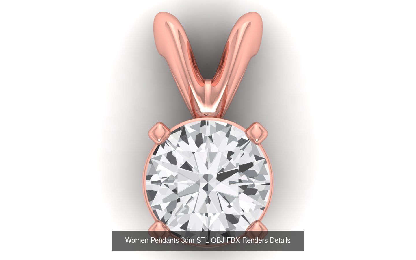 21 Solitaire Pendants 3dm STL OBJ FBX Renders Details Collection _21