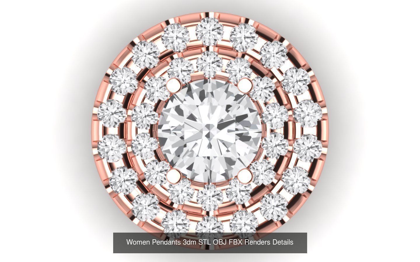 21 Solitaire Pendants 3dm STL OBJ FBX Renders Details Collection _9