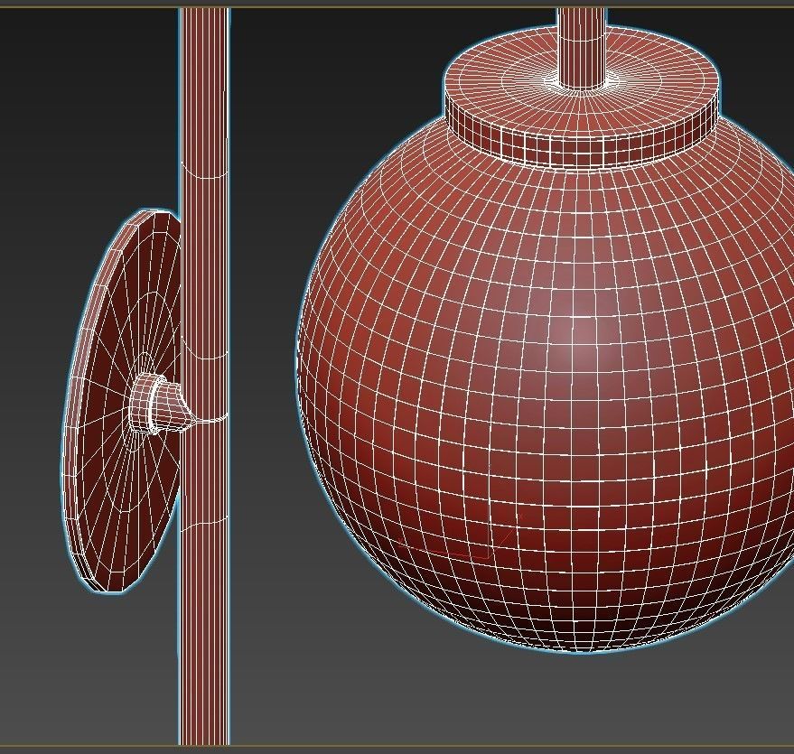 BIG BULB WALL LIGHT - CTO LIGHTING 3D model_5