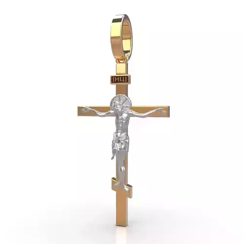 Orthodox cross with Jesus 33 m 3D print model