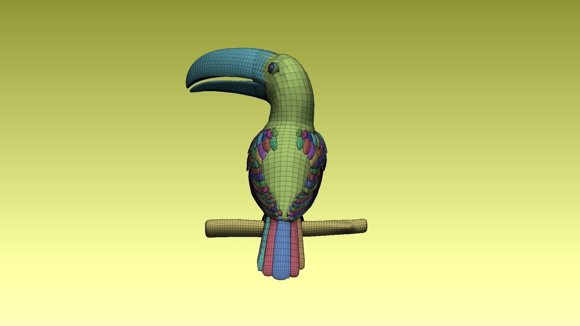 tucan toucan bird 3D model_6