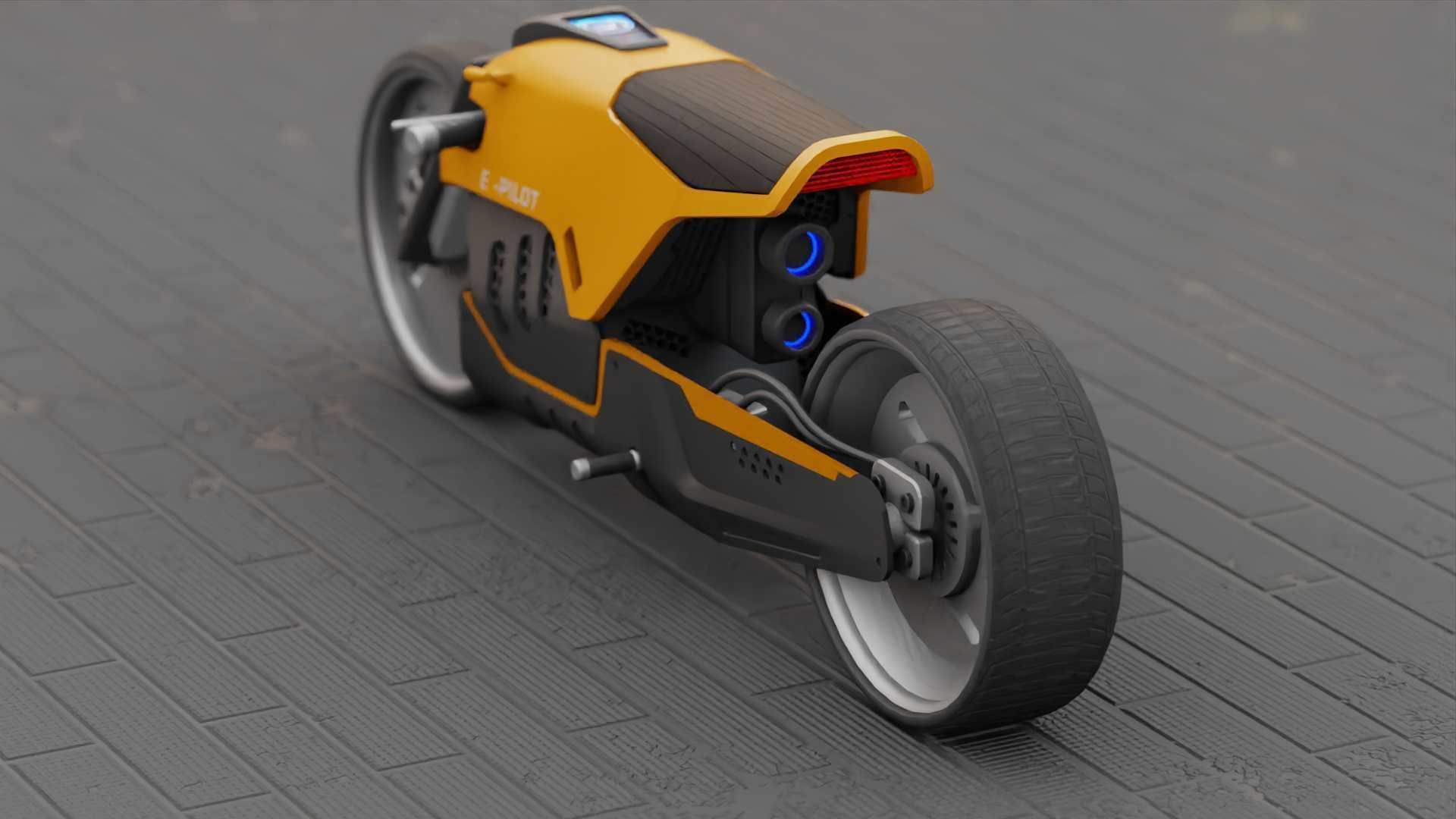 CONCEPT MOTORBIKE C-3000 RIGGED 3D model_14
