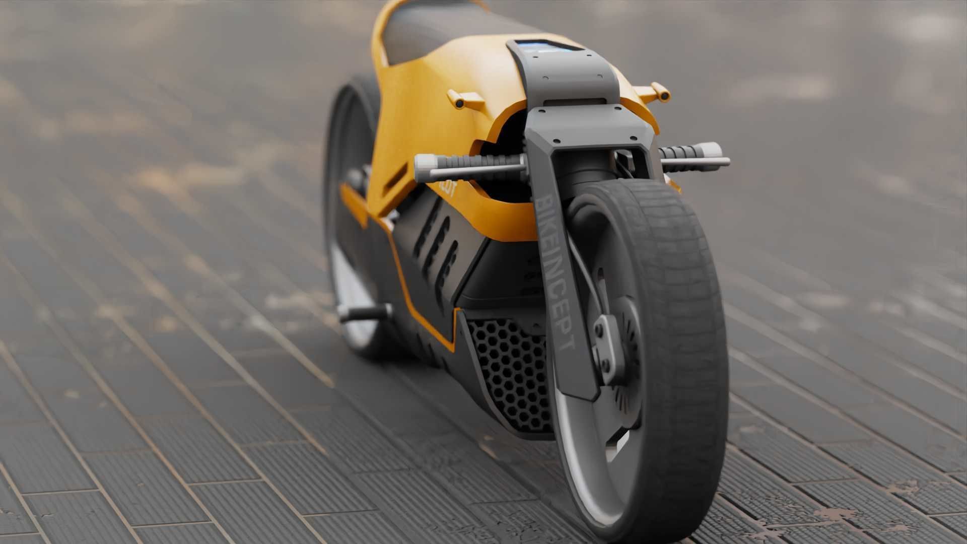 CONCEPT MOTORBIKE C-3000 RIGGED 3D model_3