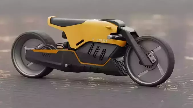 CONCEPT MOTORBIKE C-3000 RIGGED 3D model