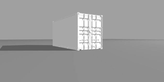 ISO 20ft High Cube Seacontainer 3D model