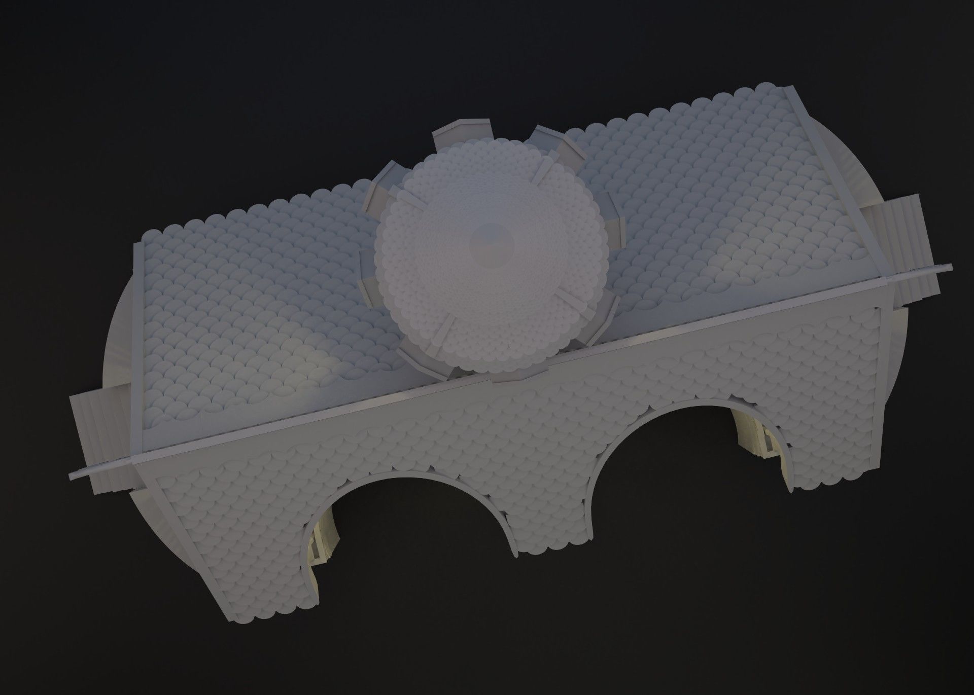 Elven Buidling with Tower 3D print model_2