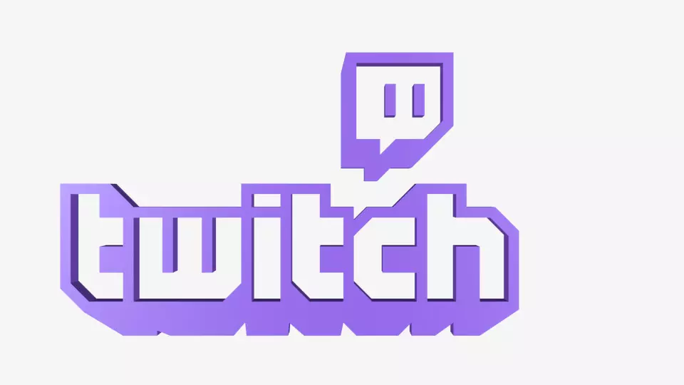 Twitch logo Low-poly 3D model_0