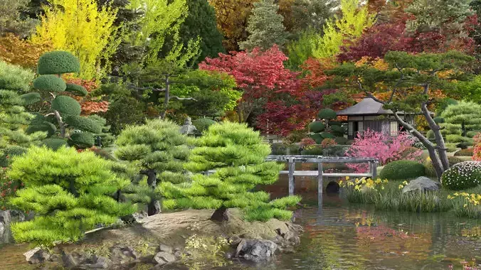 Bundle 24 - Japanese Garden 3D model