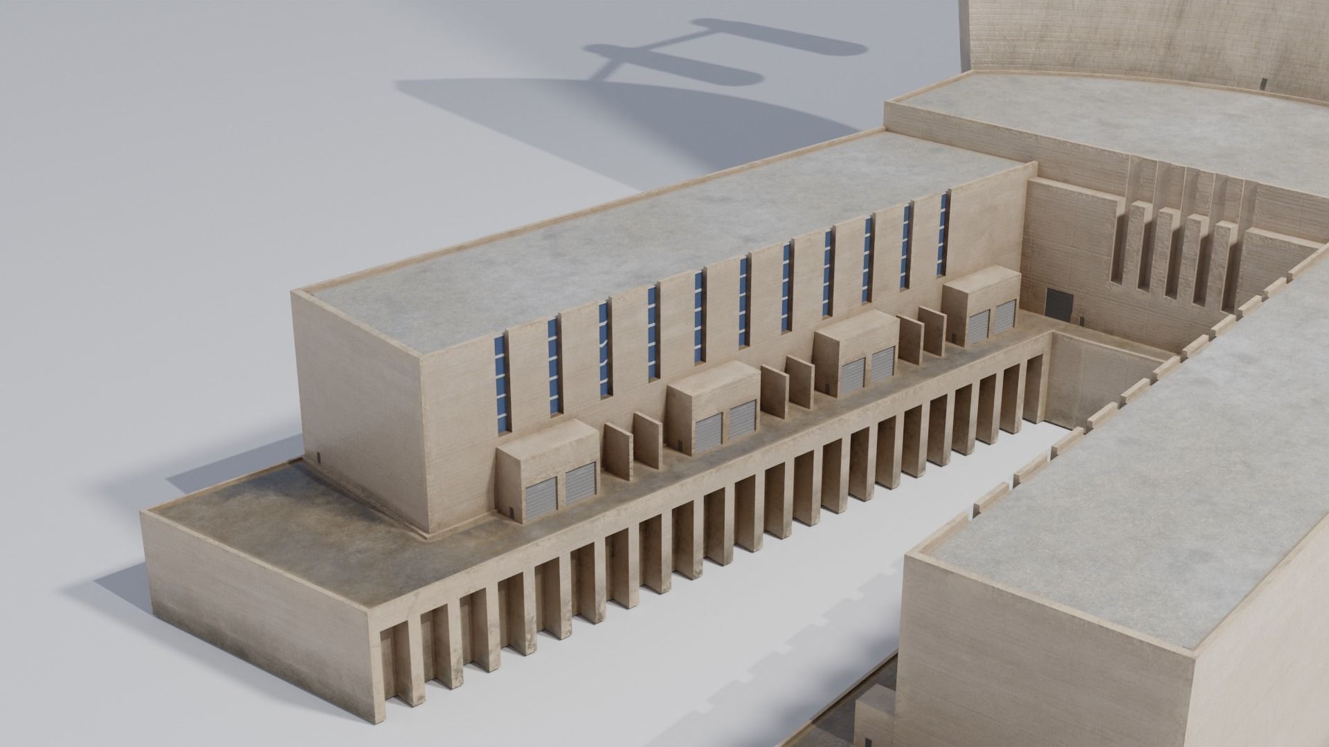 Hoover Dam with 8k and 4k Textures Low-poly 3D model_9