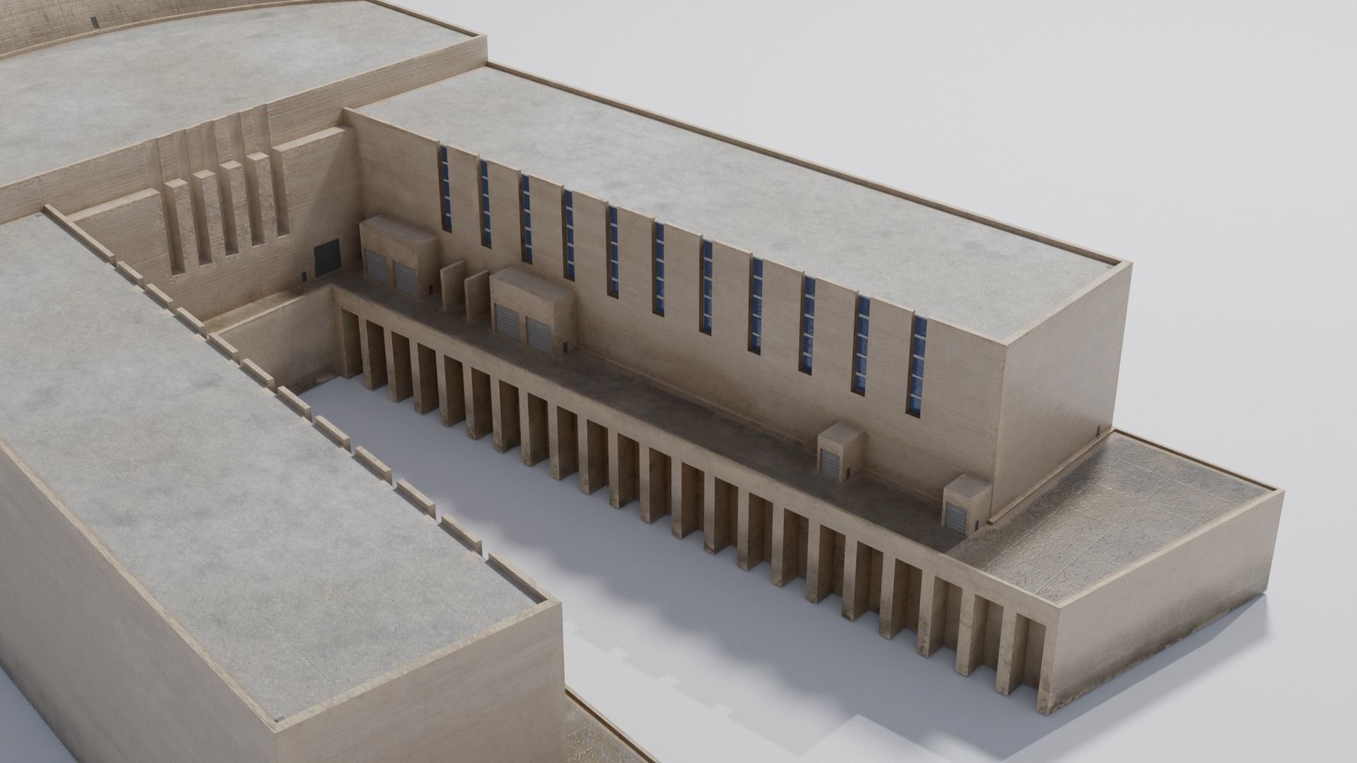 Hoover Dam with 8k and 4k Textures Low-poly 3D model_10