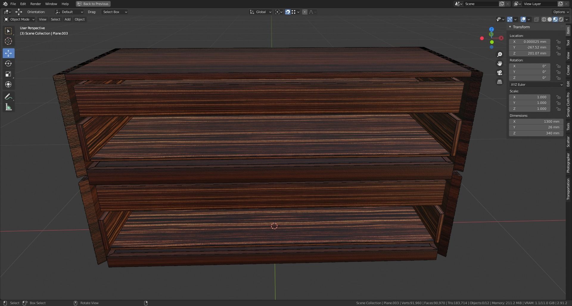 BD 08 chest of drawers with interior designed by Bartoli Design 3D model_1