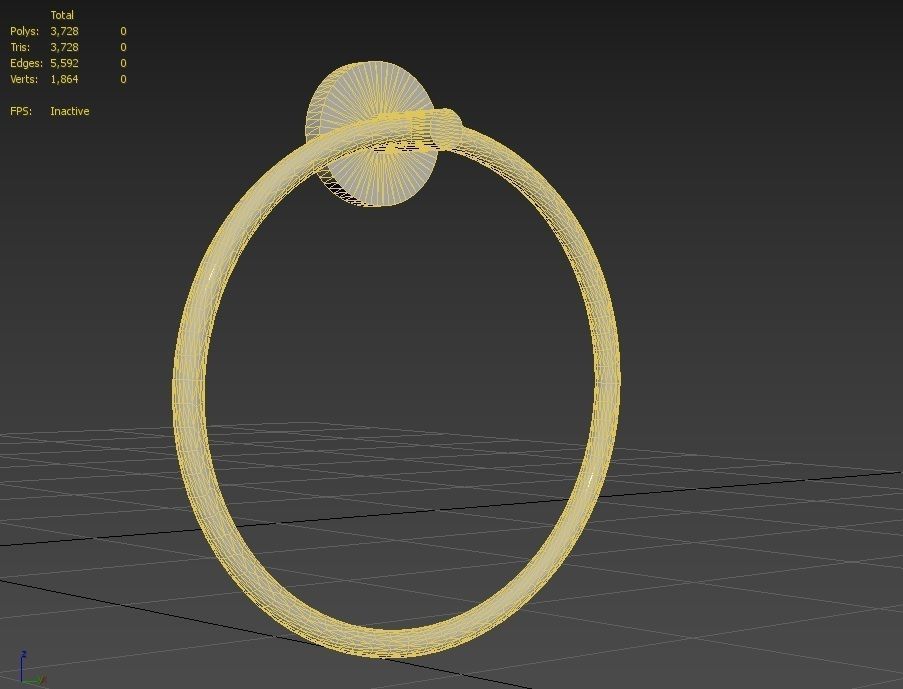 Towel Holder 06 Low-poly 3D model_16