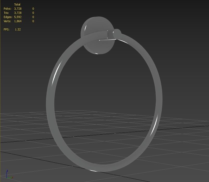 Towel Holder 06 Low-poly 3D model_17