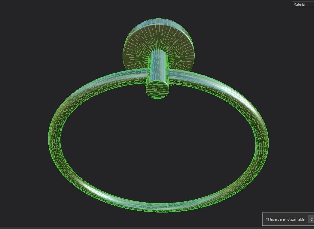 Towel Holder 06 Low-poly 3D model_14