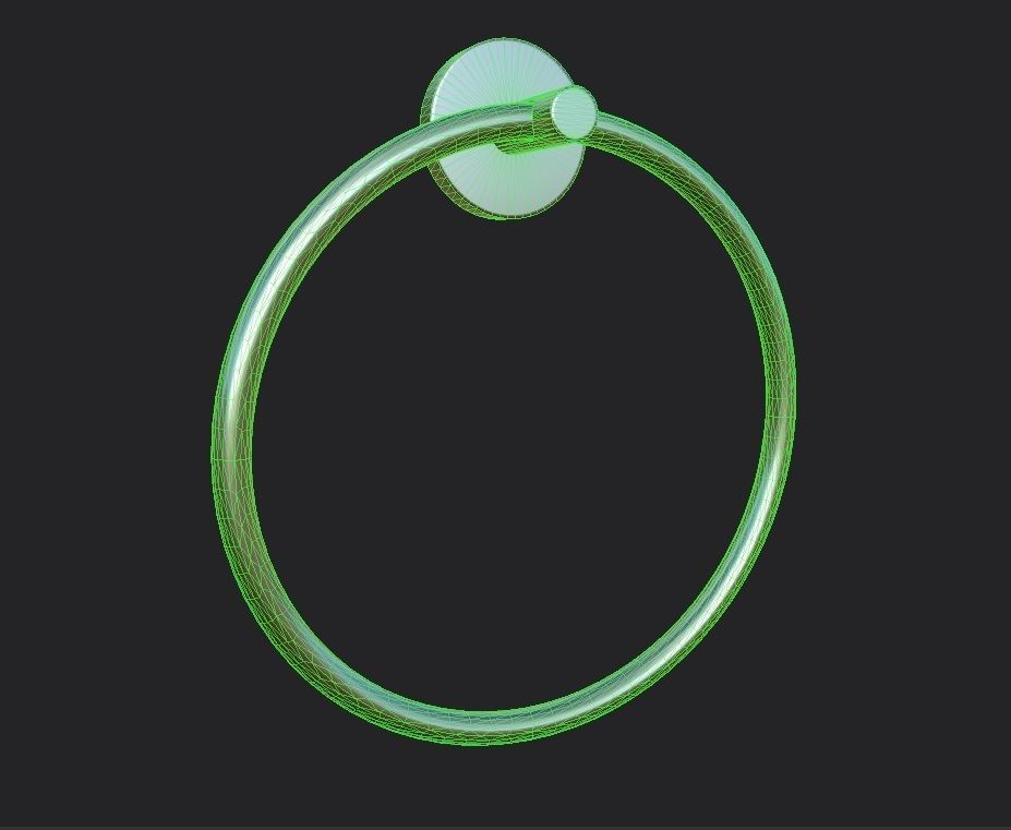 Towel Holder 06 Low-poly 3D model_1