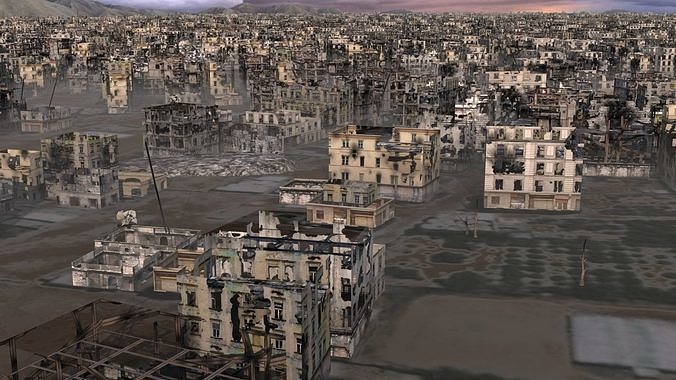 Ruined City 3D model 3