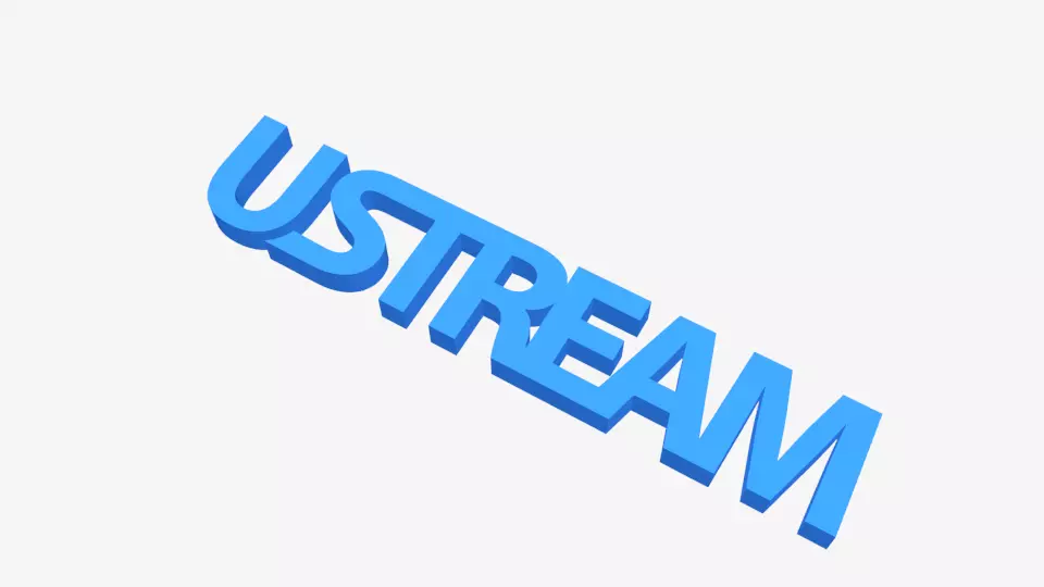 Ustream Logo 3D model_0