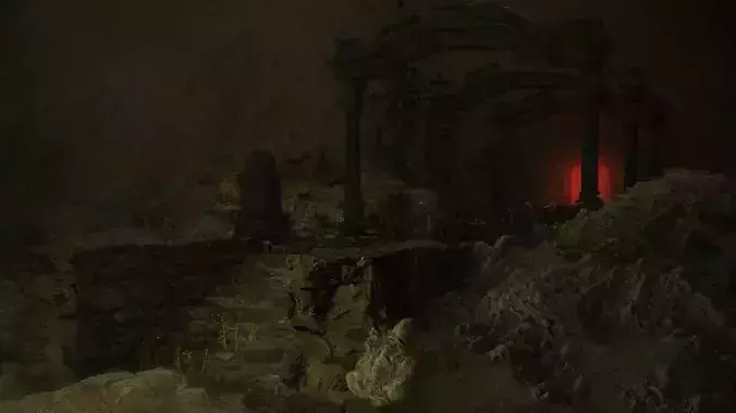 Ancient Temple Ruins 3D model