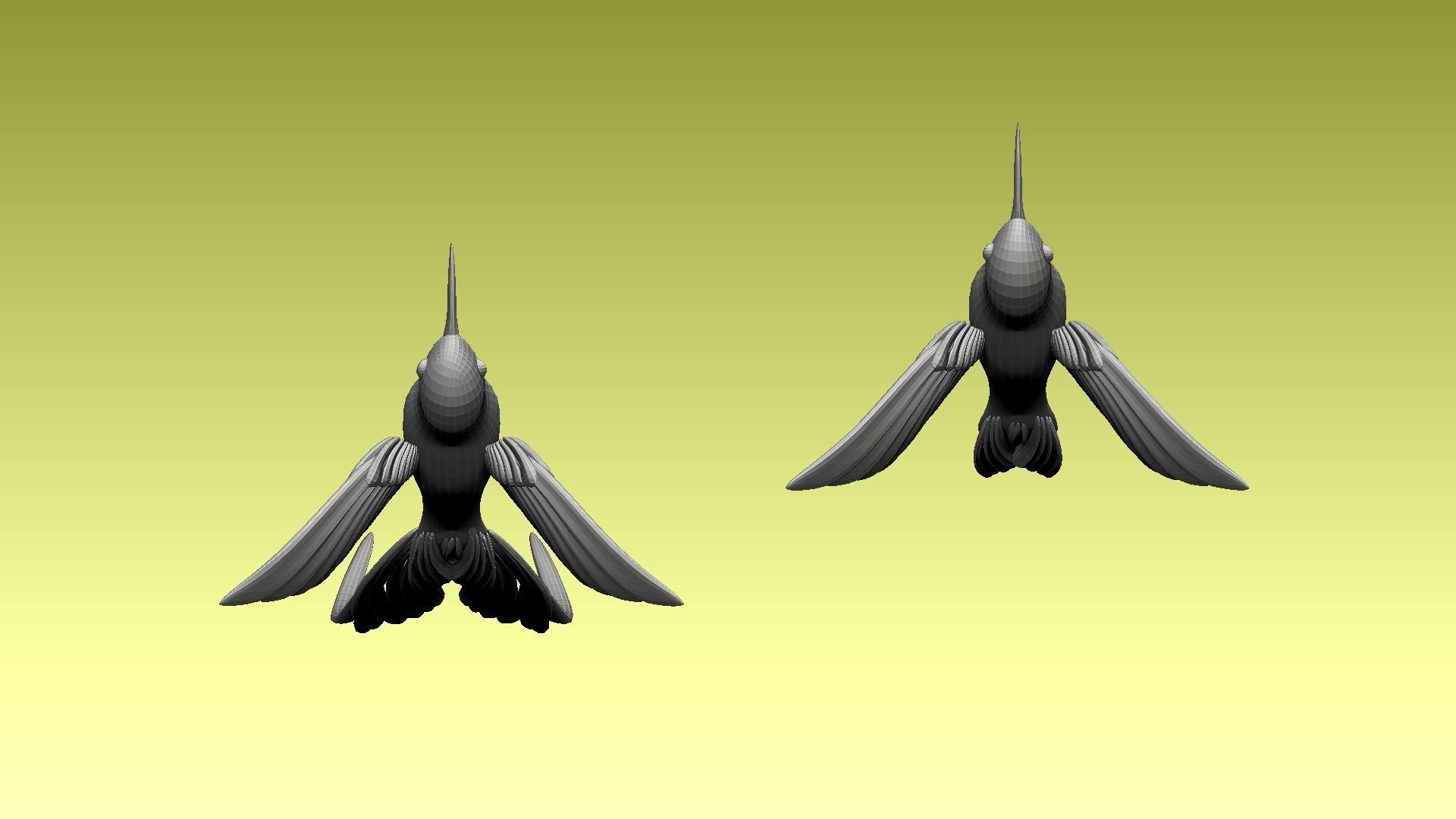 colibri humming bird 3D model_7