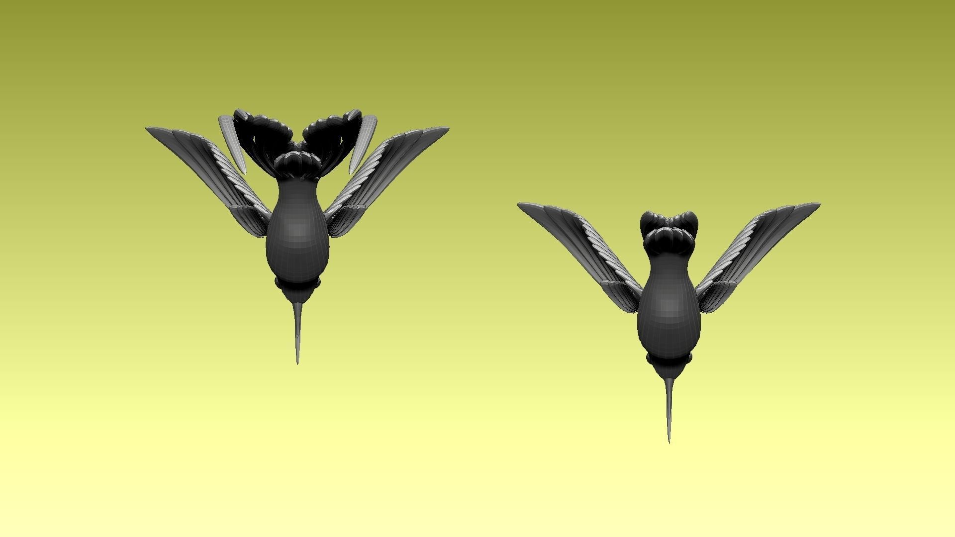 colibri humming bird 3D model_2