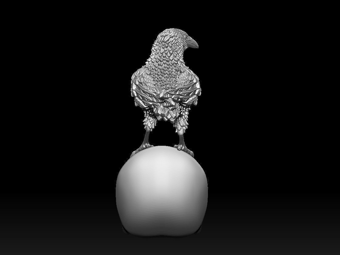 bird crow 3D print model_2