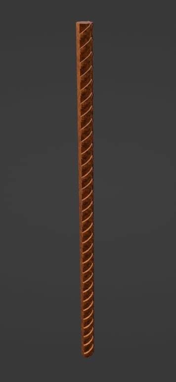 Rusty fittings Low-poly 3D model_1