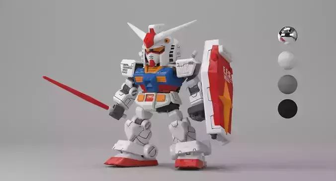 SD CROSS SILHOUETTE RX-78-2 - VFX