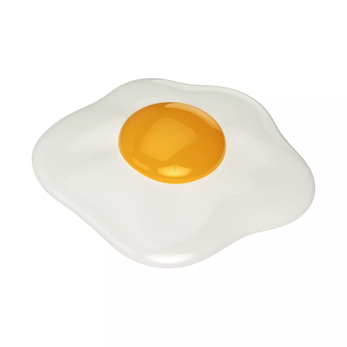 Cartoon Fried Egg Low-poly 3D model_0