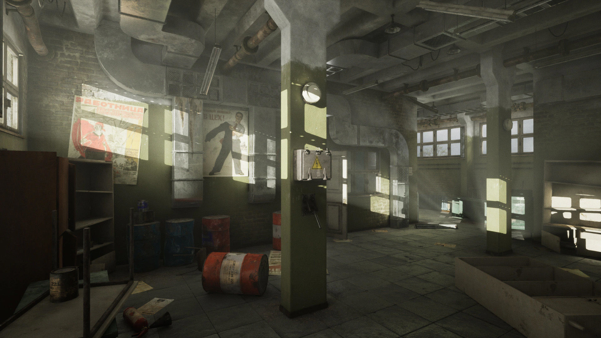 Soviet Factory Low-poly 3D model_3