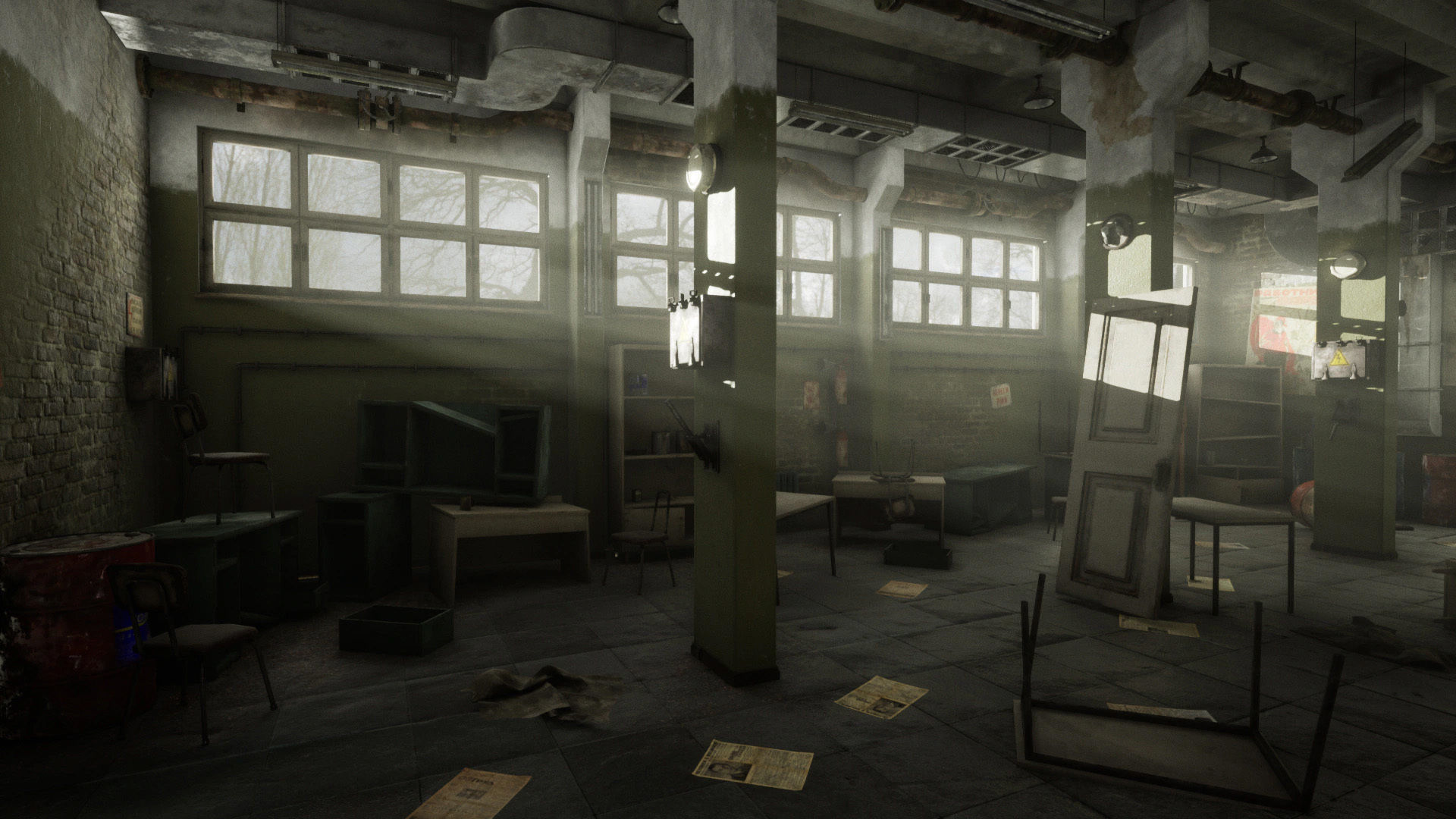 Soviet Factory Low-poly 3D model_6